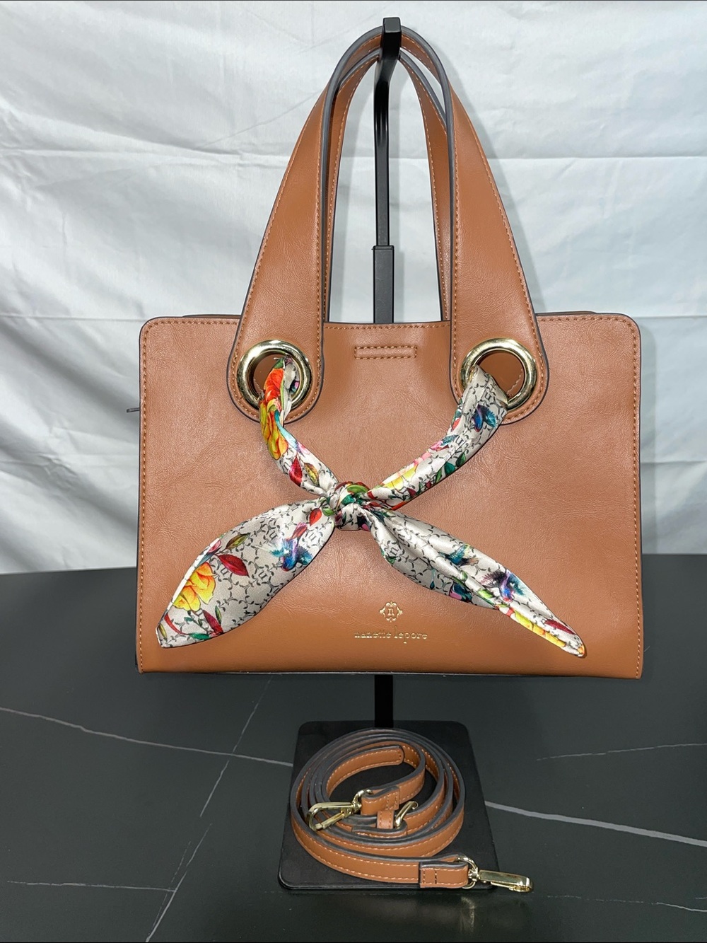 NANETTE LEPORE SATCHEL BAG WITH REMOVABLE SCARF FTL-09-024